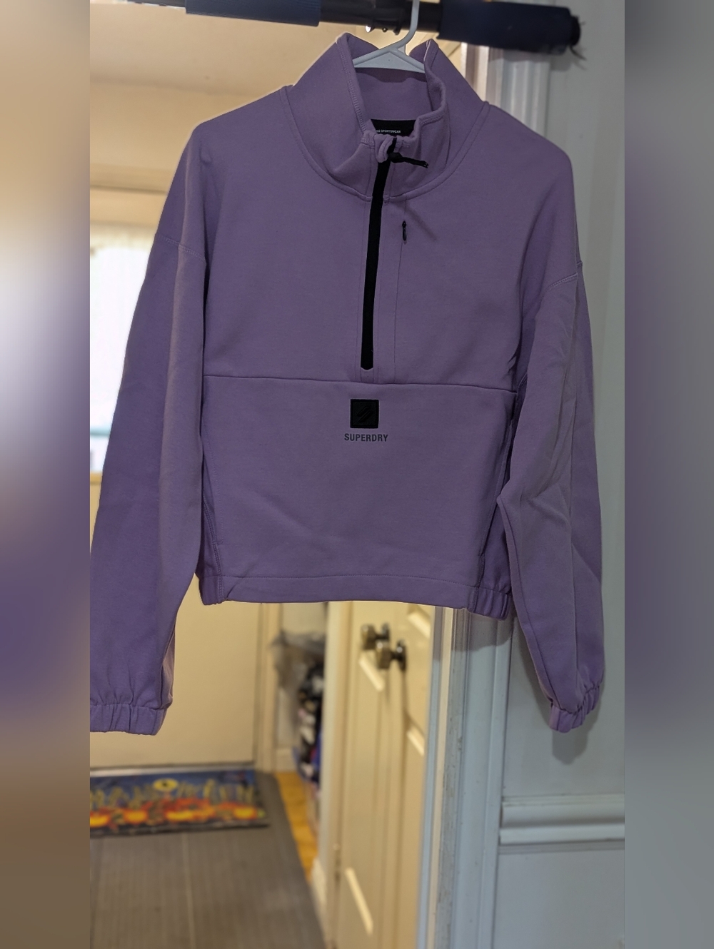 Superdry Lilac Quarter-Zip Sweatshirt